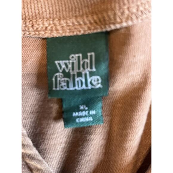 Wild Fable Womens XL Muted Brick Long Sleeve Round V-Neck Pullover 100% Cotton - Picture 7 of 7